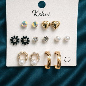 Golden Daisy Earrings Set
