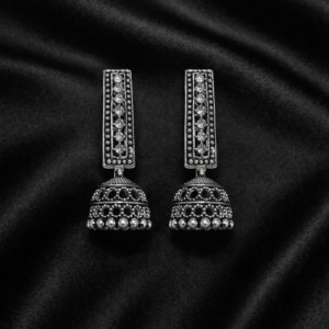 Silver oxidised earrings