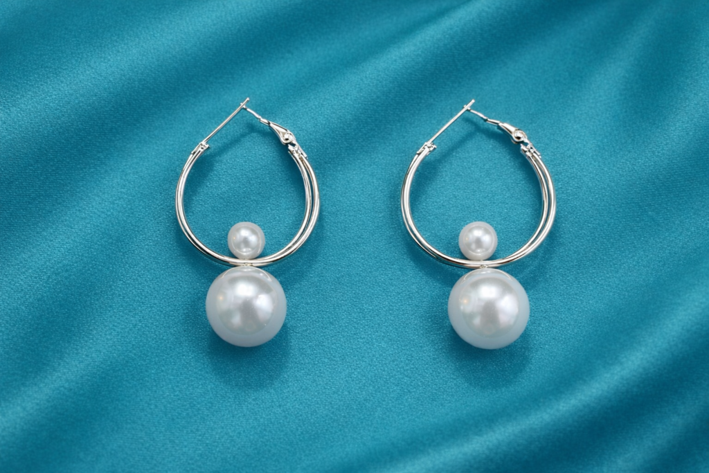 Pearl Halo Hoops